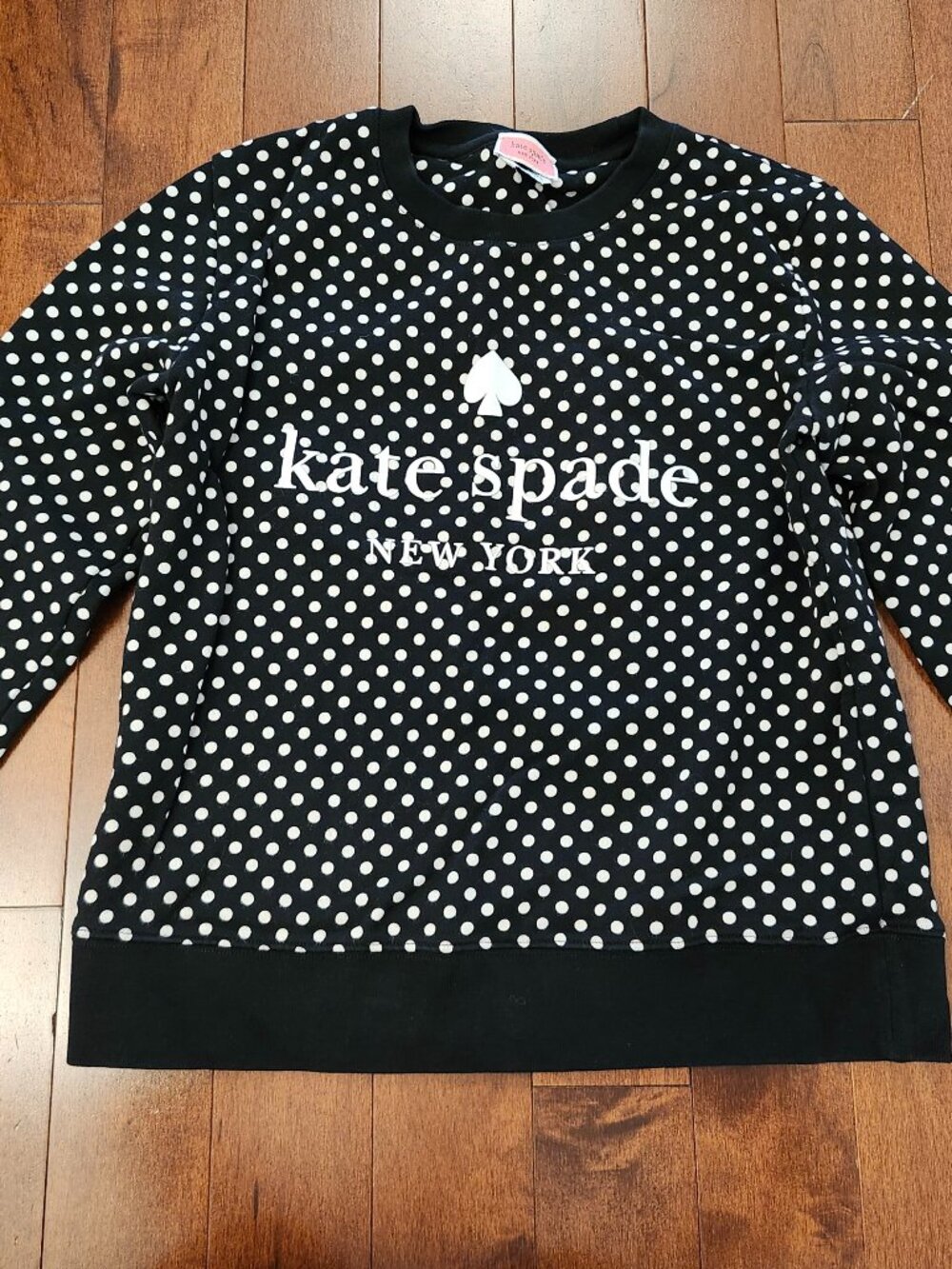 Kate Spade New York polka dot black sweatshirt size xs